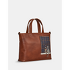 Yoshi Midnight Cats Brown Leather Grab Bag