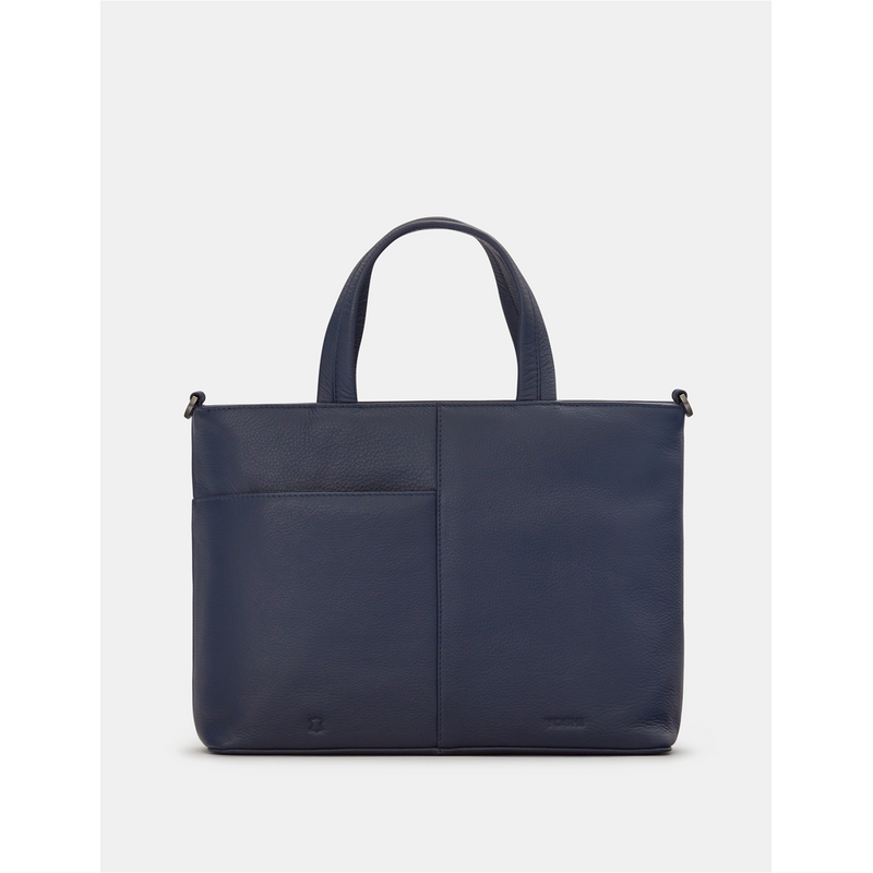 Yoshi Jane Austen Bookworm Library Navy Leather Grab Bag