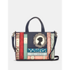 Yoshi Jane Austen Bookworm Library Navy Leather Grab Bag