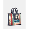 Yoshi Jane Austen Bookworm Library Navy Leather Grab Bag