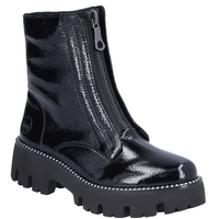 Rieker Y3351-00 (Freedom) Black Patent Boots