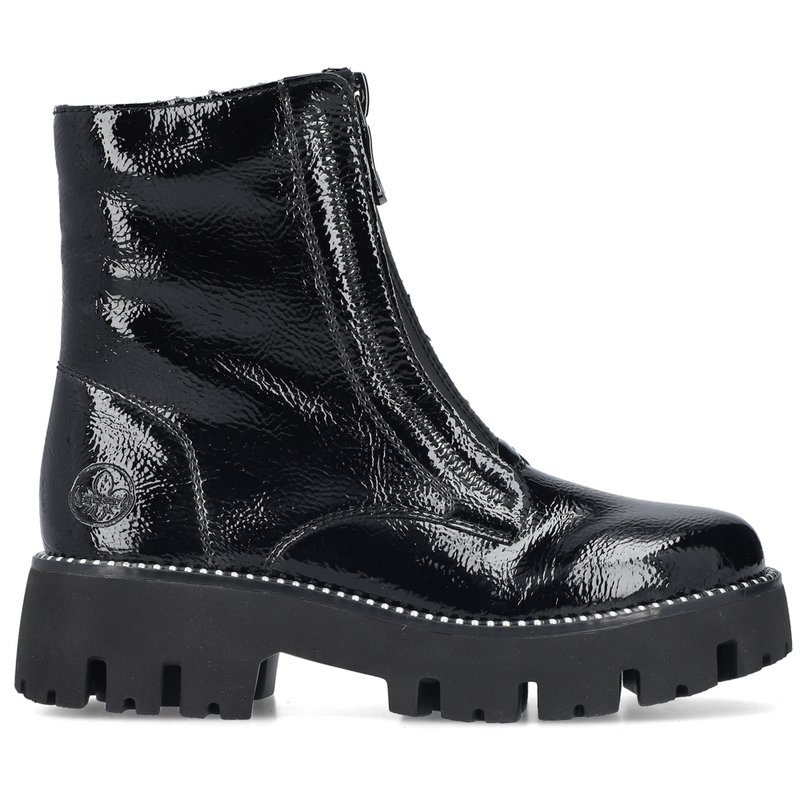 Rieker Y3351-00 (Freedom) Black Patent Boots