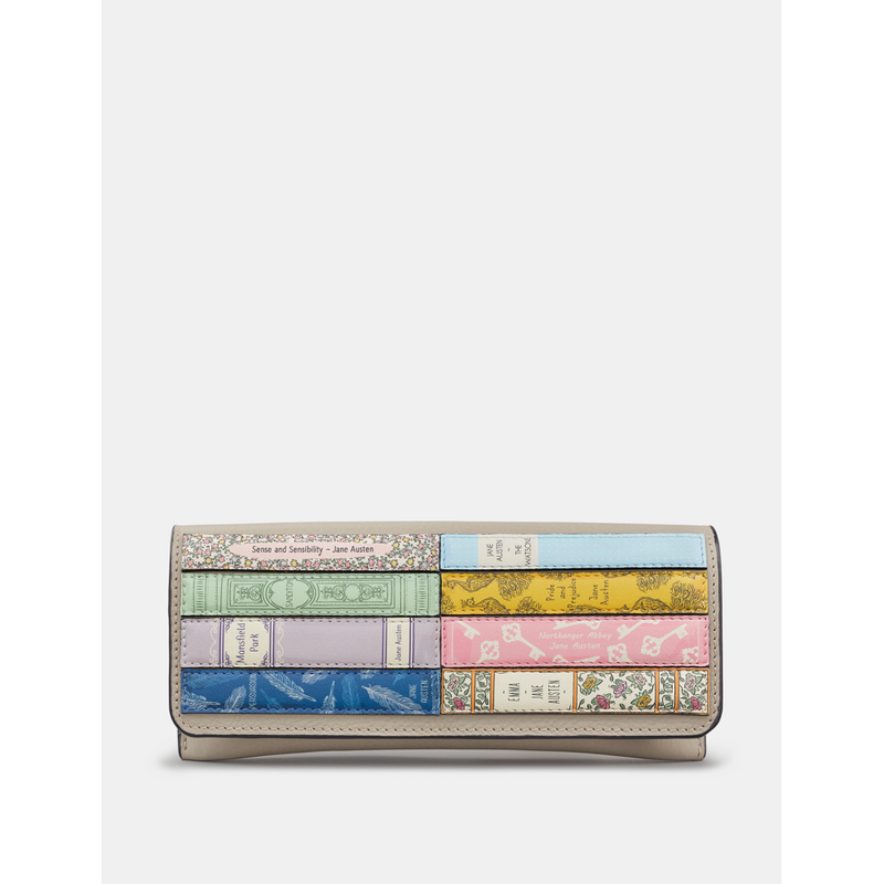 Yoshi Jane Austen Bookworm Warm Grey Leather Glasses Case