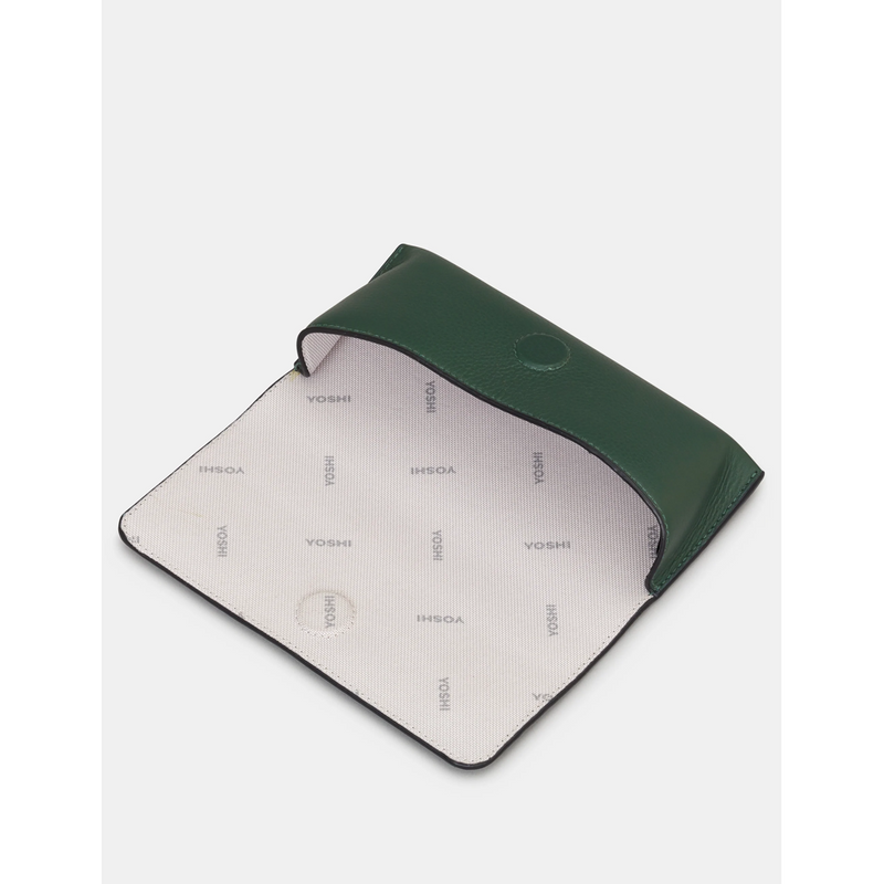 Yoshi Green Fingers Bookworm Green Leather Glasses Case