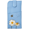 Yoshi Bee Happy Blue Leather Glasses Case