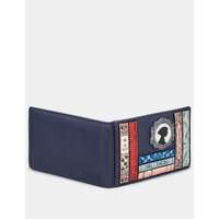 Yoshi Jane Austen Bookworm Library Navy Leather Travel Pass Holder