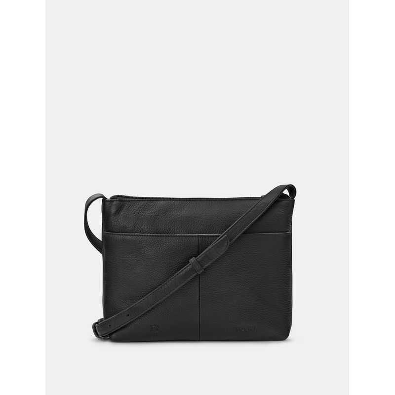 Yoshi Dog Walk Black Leather Cross Body Bag