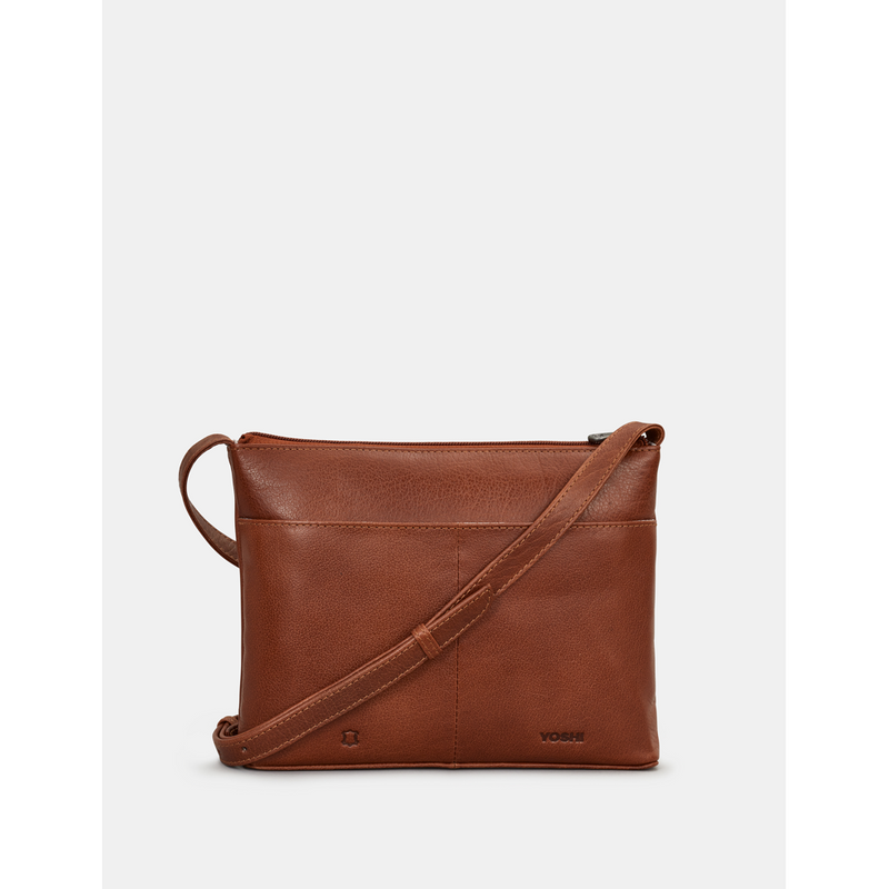 Yoshi Shakespeare Bookworm Brown Leather Cross Body Bag