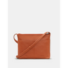 Yoshi Elephant Parade Rust Leather Cross Body Bag