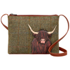 Yoshi Highland Cow Tweed Leather Cross Body Bag