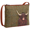 Yoshi Highland Cow Tweed Leather Cross Body Bag