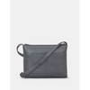 Yoshi Bronte Bookworm Parker Grey Leather Cross Body Bag