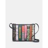 Yoshi Bronte Bookworm Parker Grey Leather Cross Body Bag