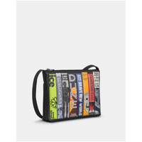 Yoshi Sci-Fi Bookworm Parker Black Leather Cross Body bag