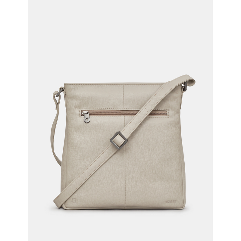 Yoshi Bryant Warm Grey Leather Cross Body Bag