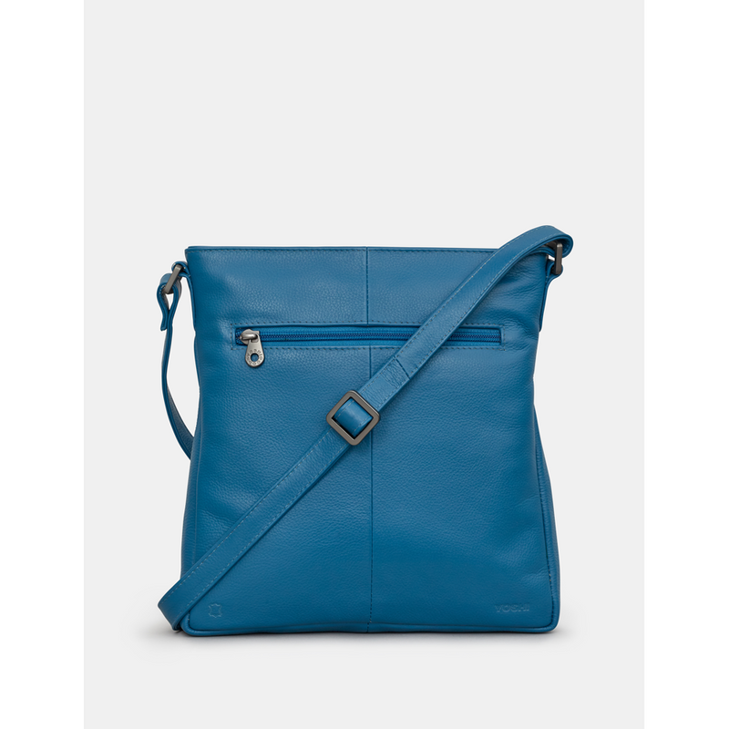 Yoshi Bryant Petrol Blue Leather Cross Body Bag