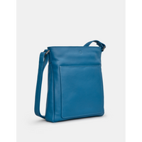 Yoshi Bryant Petrol Blue Leather Cross Body Bag