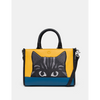 Yoshi Cat Colour Block Leather Multiway Grab Bag