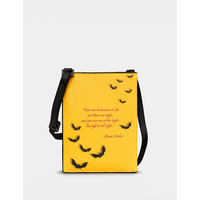 Yoshi Dracula Vegan Yellow Leather Cross Body Book Bag