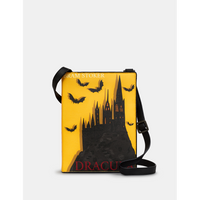 Yoshi Dracula Vegan Yellow Leather Cross Body Book Bag