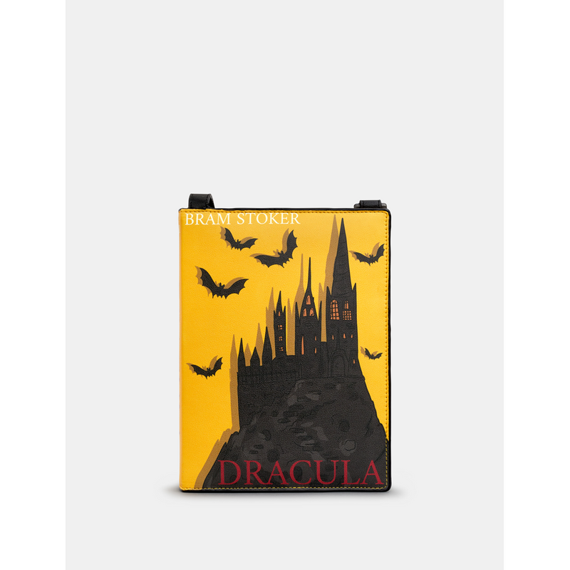 Yoshi Dracula Vegan Yellow Leather Cross Body Book Bag