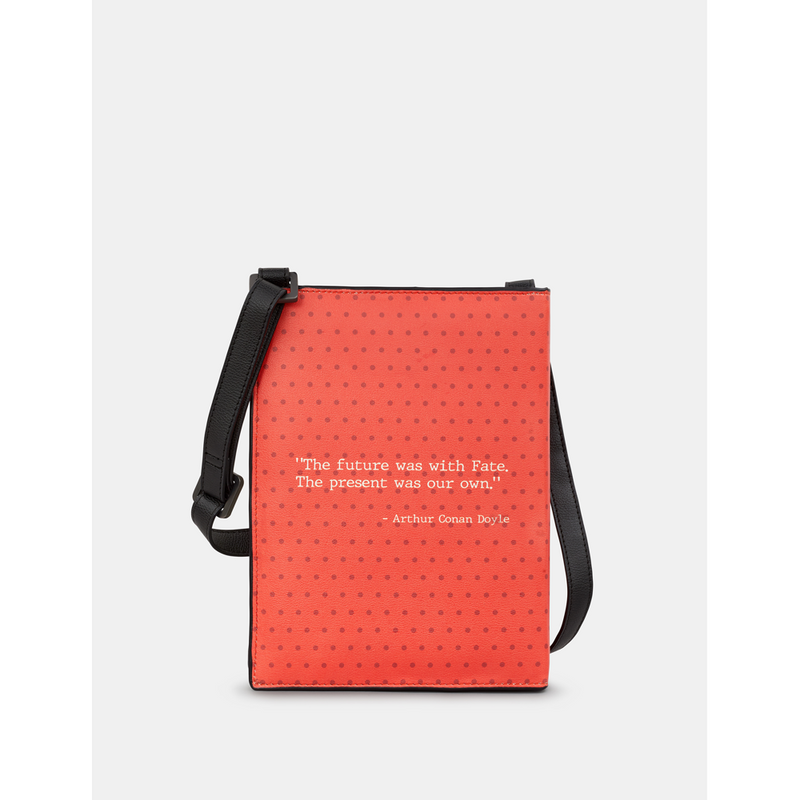 Yoshi Sherlock Holmes Vegan Red Leather Cross Body Book Bag