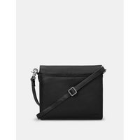 Yoshi Stanton Triple Gusset Flap Over Black Leather Bag