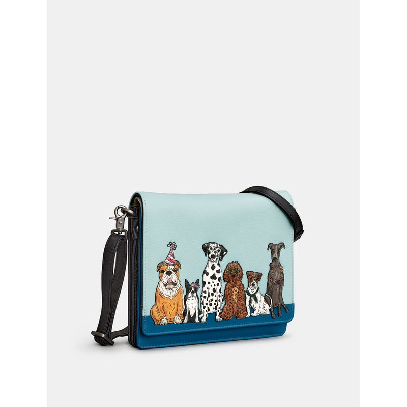 Yoshi Party Dogs Triple Gusset Flap Over Bag