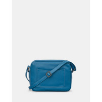 Yoshi Peacock Plume Petrol Blue Leather Camera Bag