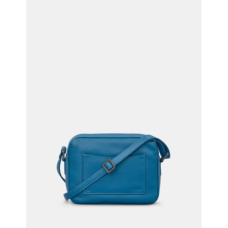 Yoshi Peacock Plume Petrol Blue Leather Camera Bag