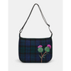 Yoshi Highland Thistle Harris Tweed Leather Hobo Bag