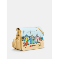 Yoshi Seaside Memories Sand Leather Flap Over Bag