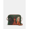 Yoshi Herd of Horses Brown Leather Cross Body Bag