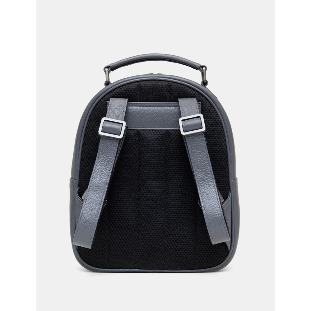 Yoshi Bronte Bookworm Grey Leather Backpack