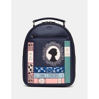 Yoshi Jane Austen Bookworm Navy Leather Backpack