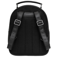 Highland Cow Black Leather Backpack