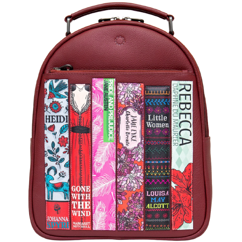 Yoshi Cherry Red Bookworm Leather Backpack