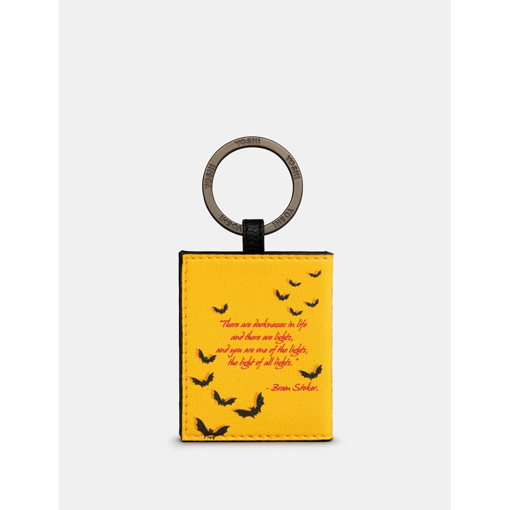 Yoshi Dracula Book Cover Vegan Yellow Leather Keyring