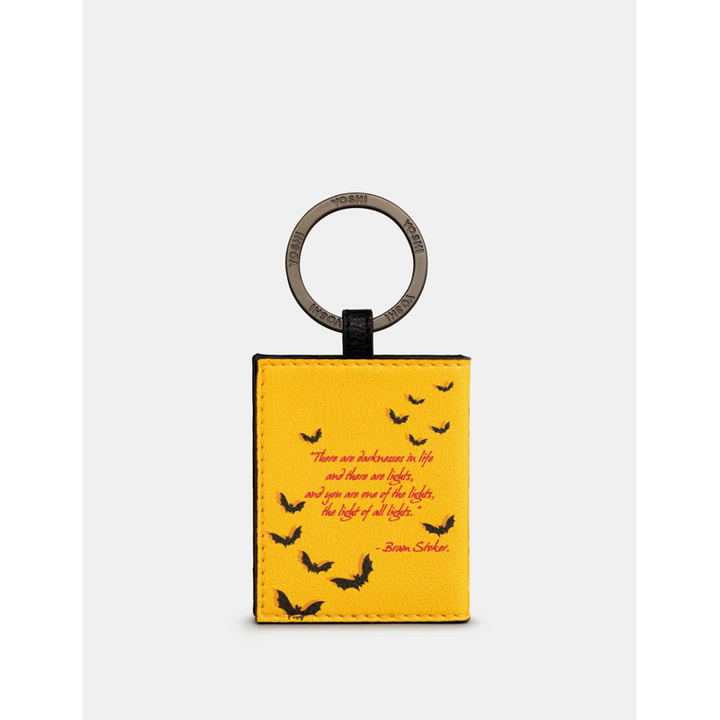 Yoshi Dracula Book Cover Vegan Yellow Leather Keyring