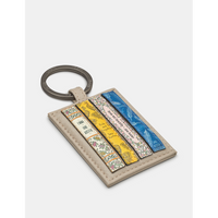 Yoshi Jane Austen Bookworm Library Warm Grey Leather Keyring