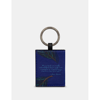 Yoshi Pride And Prejudice Book Cover Vegan Blue Leather Keyring