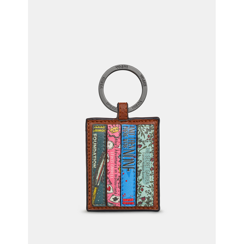 Yoshi Vegan Leather Bookworm Brown Keyring