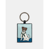 Yoshi Party Dogs Terrier Leather Keyring