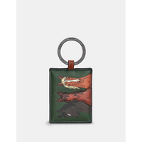 Yoshi Herd of Horses Brown Leather Keyring