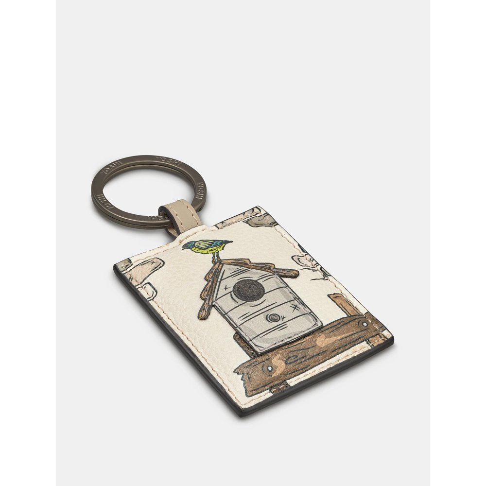 Yoshi Country Cottage Birdhouse Leather Keyring