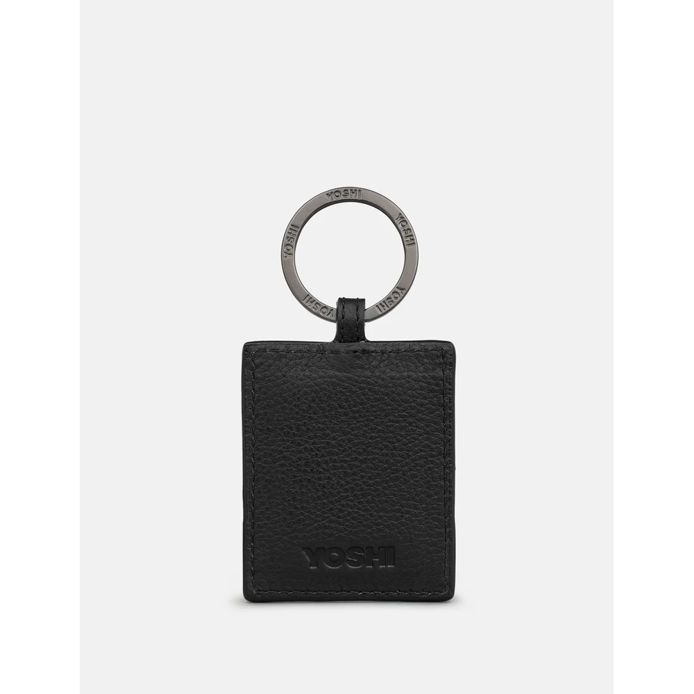 Yoshi Dickens Bookworm Black Leather Keyring