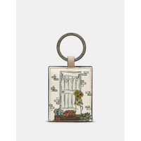 Yoshi Country Cottage Doorway Leather Keyring