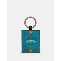 Yoshi The Great Gatsby Book Cover Vegan Teal Leather Keyring