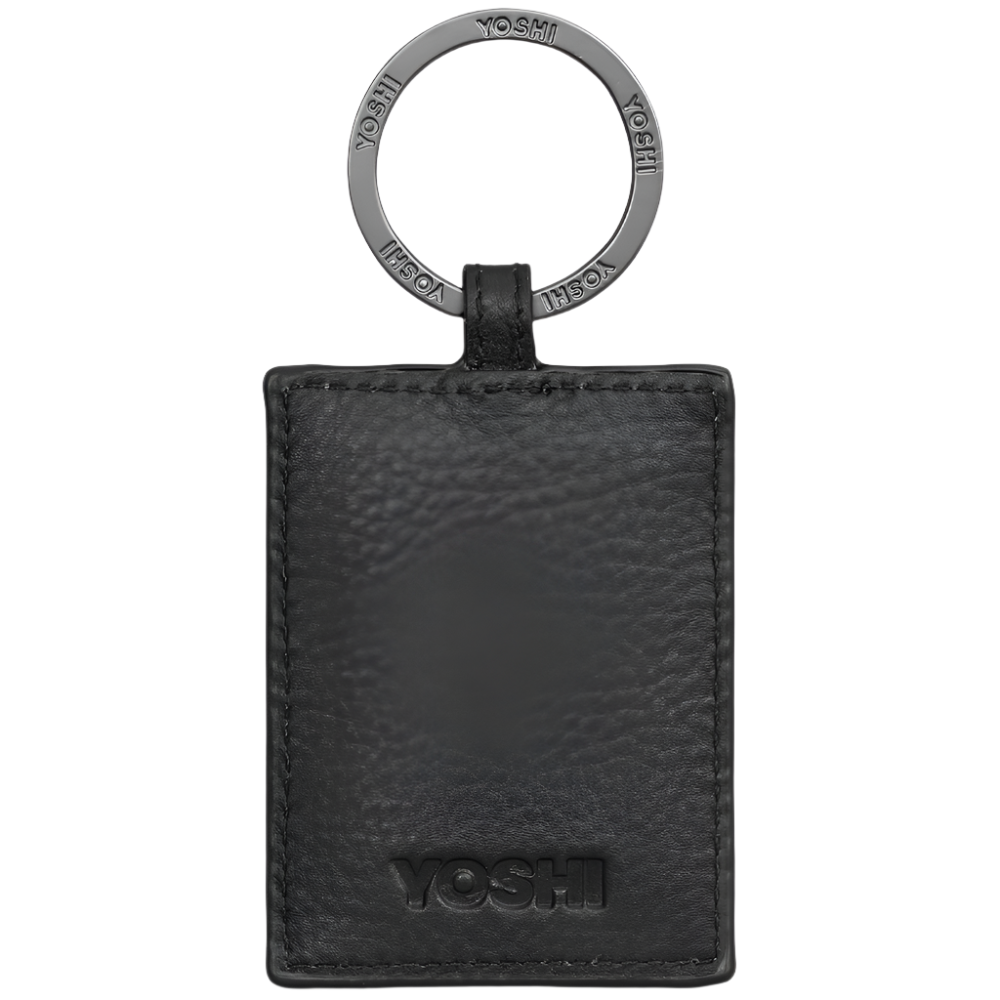 Yoshi Highland Cow Black Leather Keyring