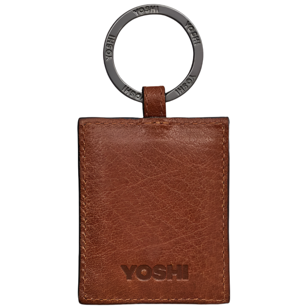 Yoshi Highland Cow Tweed Leather Keyring